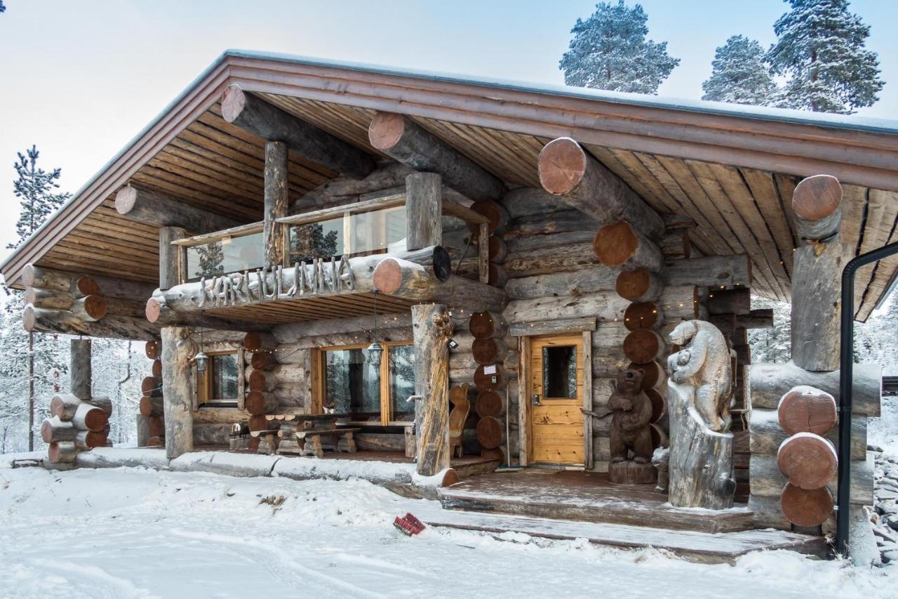 Villa Spectacular Rural Log House With 2 Saunas Next To A Beautiful Lake à Kuusamo Extérieur photo